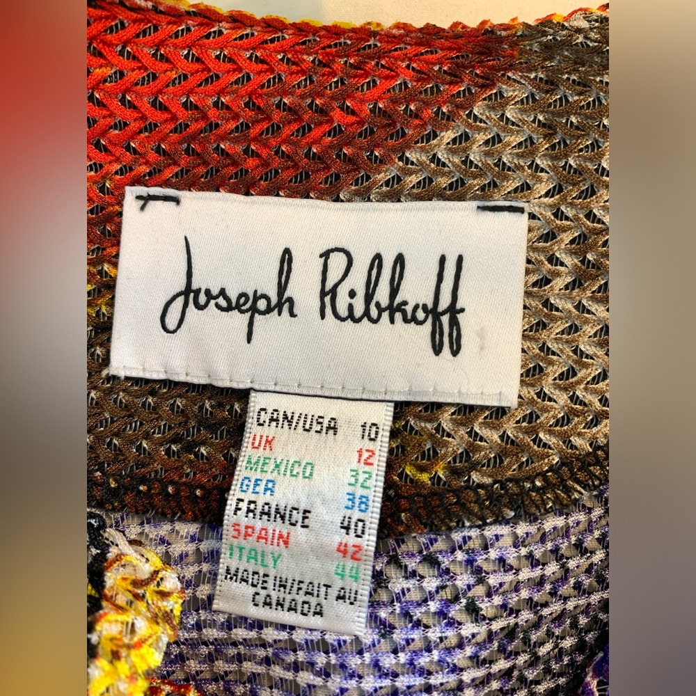 Joseph Ribkoff Multi Color Mesh Asymmetrical One … - image 8